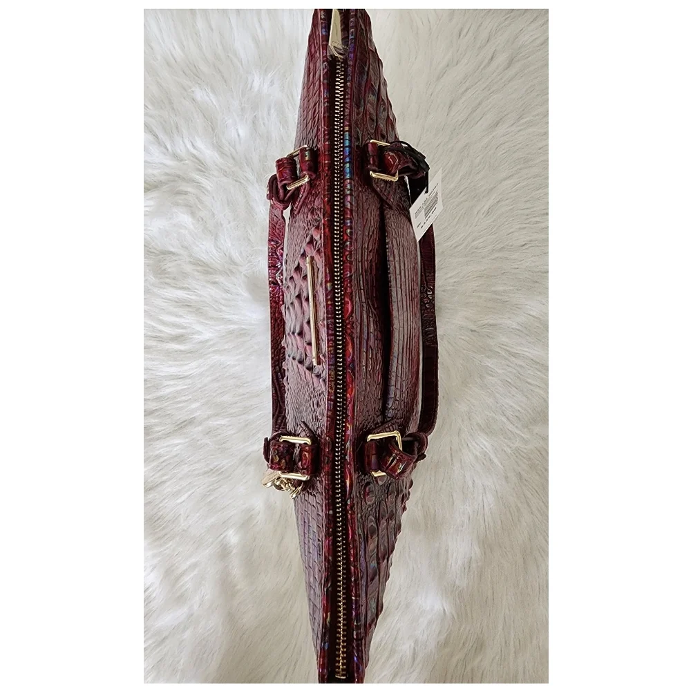 NWT Brahmin Medium Asher Sangria Melbourne Tote/dustbag - Picture 7 of 12